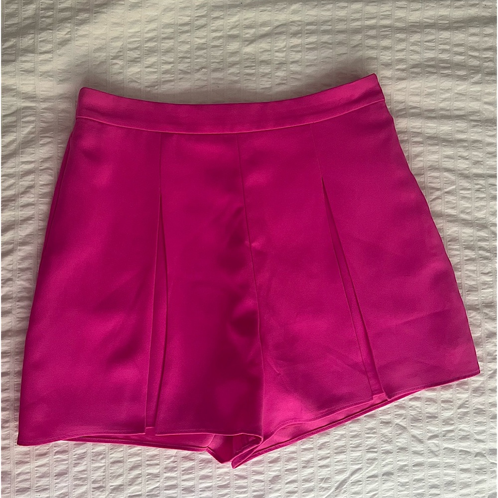 J crew Lucky Crepe High Waist Pleated Shorts Pink Size 8